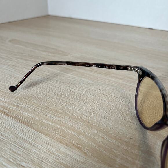 Jean Lafont Paris Madame 341 READ Eyeglasses Brown Gray Purple Frames 50-17-140 main image 5